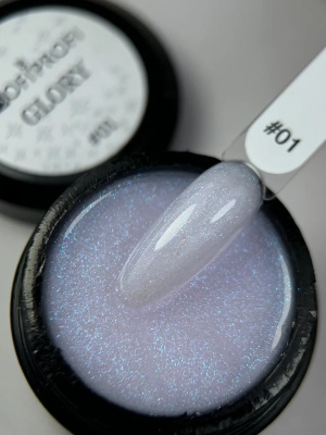 Гель камуфлирующий для ногтей с шиммером Glory Тон 01 Sofiprofi Camouflage gel, 15 мл